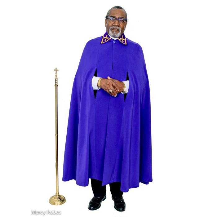 Mens Long Clergy Cloak (Roman Purple)