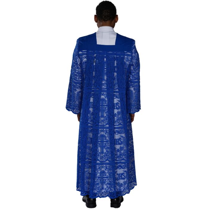 dosa（ドーサ) / long surplice Unisex Long Sheer Lace Surplice Style SUR1024 With White Embroidery