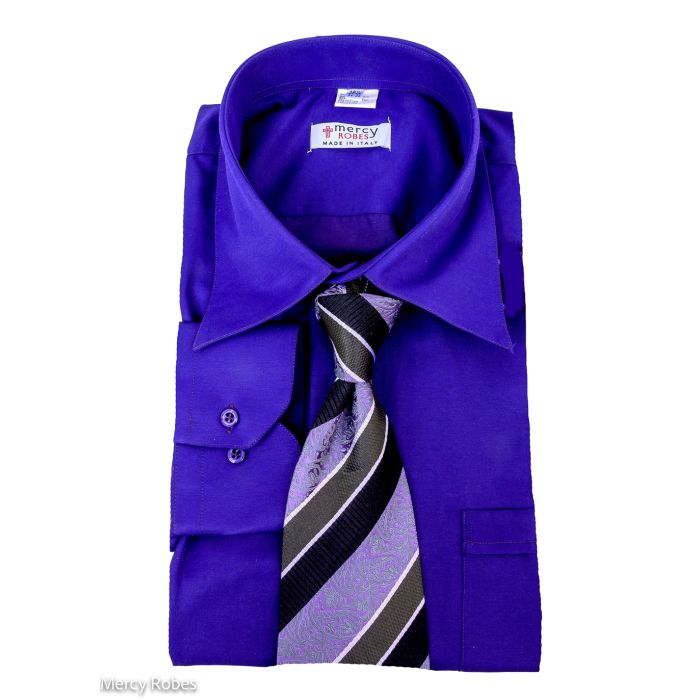 Mens purple dress shirts clearance