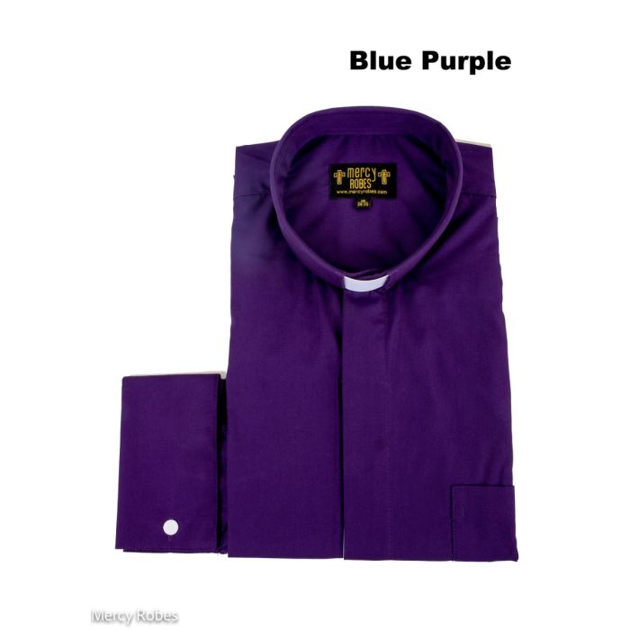 purple french cuff men's dress shirt Men's French Cuff Dress Shirt Spread Collar- VIOLET