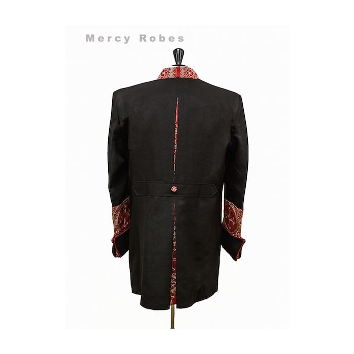 Mens Preaching Jacket Style CJ011 (Black/Red-Gold LT)