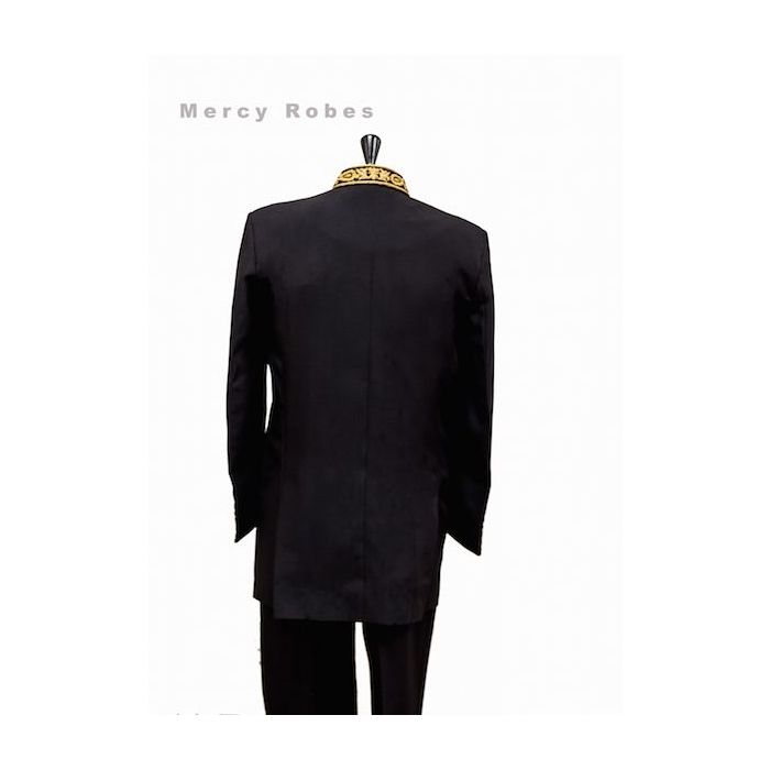 Mens Preaching Jacket & Pants Style CJ048 (Black/Gold)