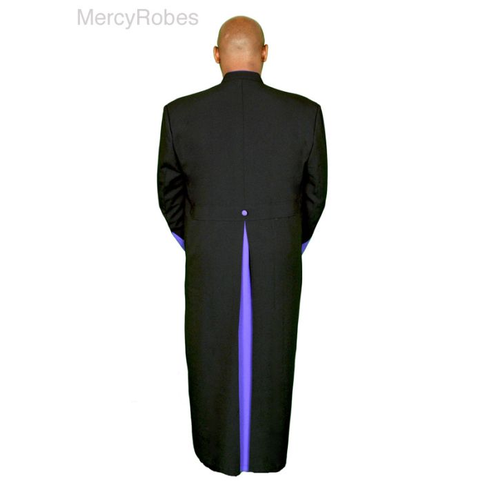 Anglican Robe Style Zbr168 (Black/Purple)