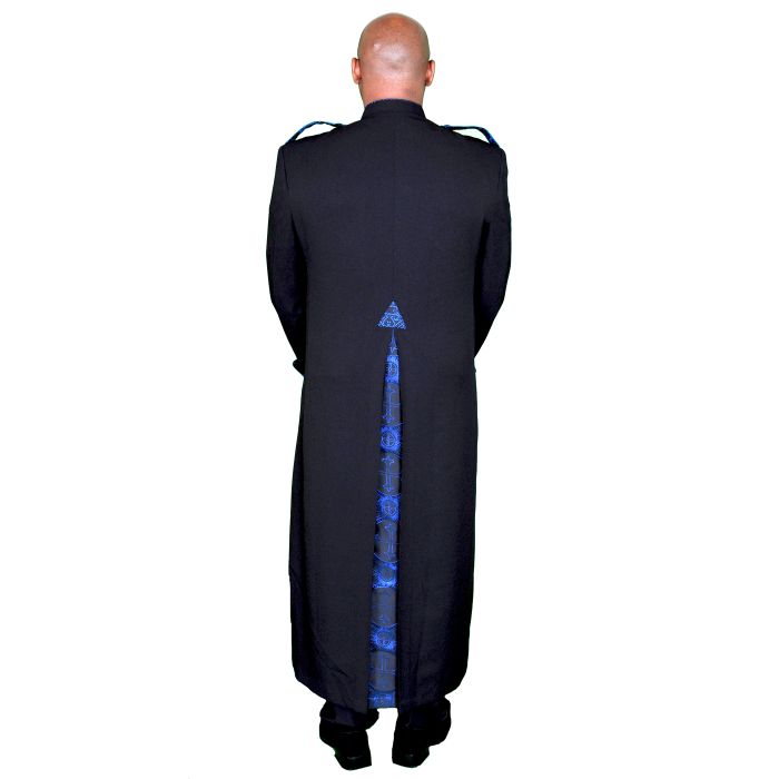 Clergy Robe Lcr165 2 Pleat (Black/Royal-Black LT)