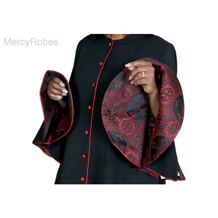 Womens Robe Style LR126 (Black/Blk-Redlt)