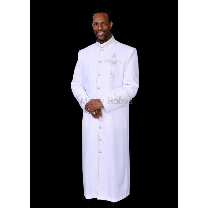 Sabbath Robe Clergy Robe Style Bal142 (White/Gold)