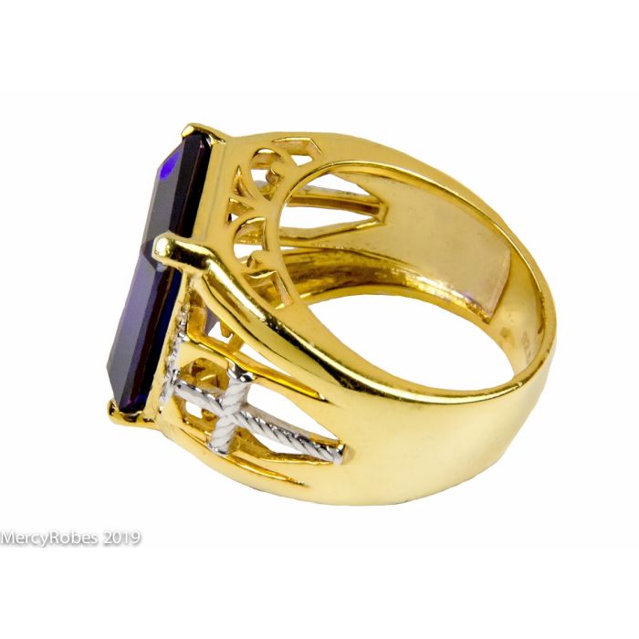 Mens Clergy Bishop Ring Mrg2025 (G P) (Purple Amethyst)