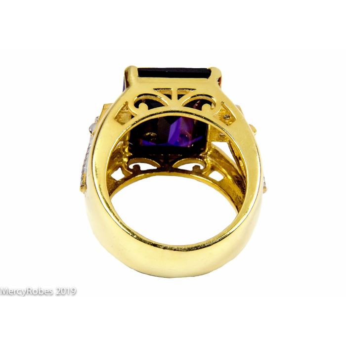 Mens Clergy Bishop Ring Mrg2025 (G P) (Purple Amethyst)