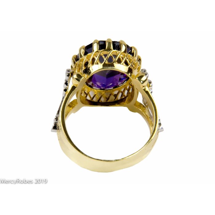 Womens Clergy Bishop Ring Mrg2030 (G P) (Purple Amethyst)