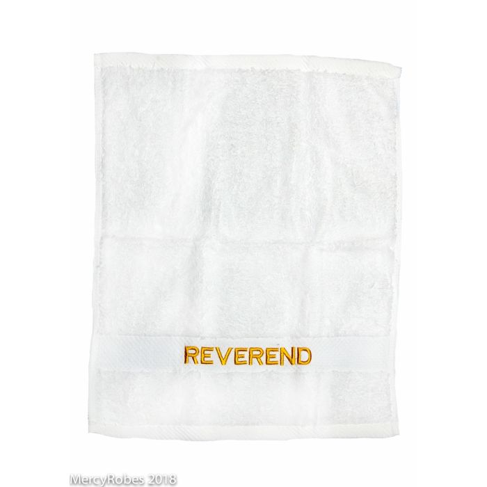 Preaching Hand Towel Reverend (White/Gold)