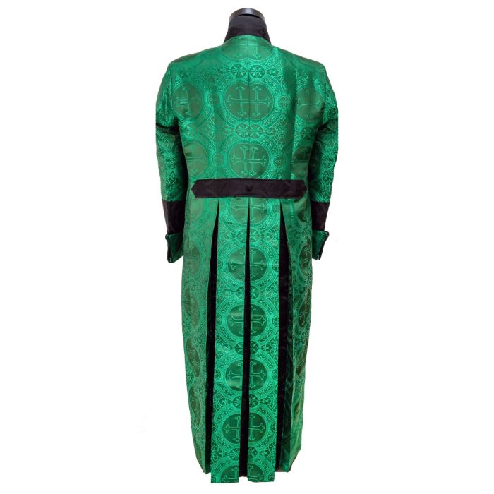 Mens Clergy Cassock Robe Style EXH192 (Green/Black Lt) Mens Clergy Cassock Robe Style EXH192 (Green/Black Lt)