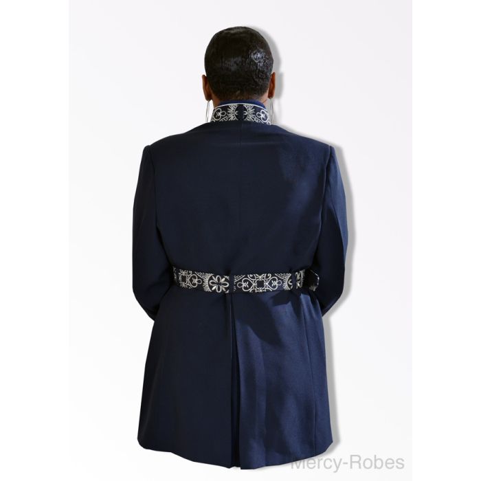 Womens Clergy Jacket LC005 (Navy/Silver)