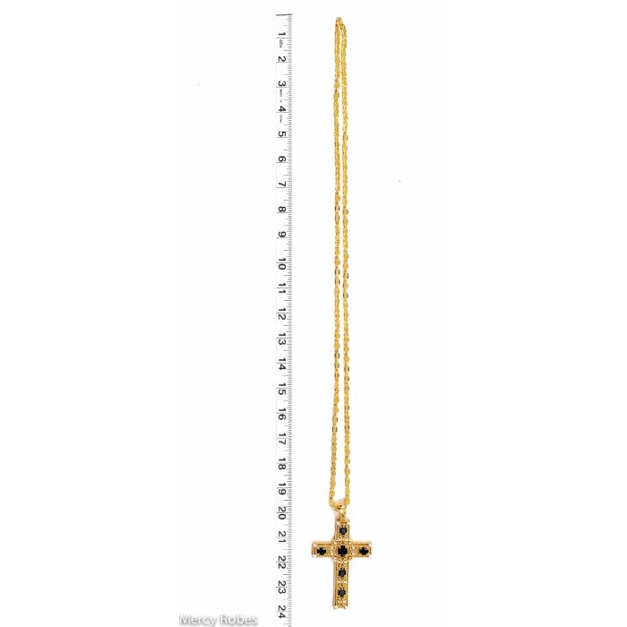 Pectoral Cross With Chain Style Ben02 (G Royal) 3.5" H X 2.5" W