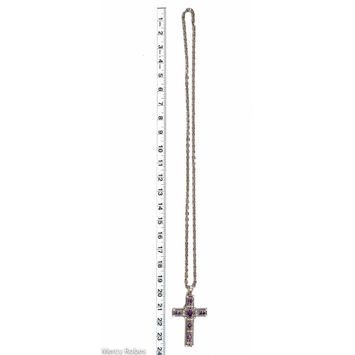 独特な 【送料無料】 Cross Pectoral With 3.5 Purple) (S Ben02 Style Chain ベース