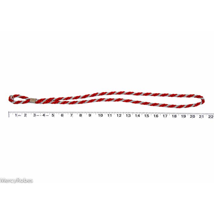 Premium Two-Tone Red/Silver Metallic Cord 03