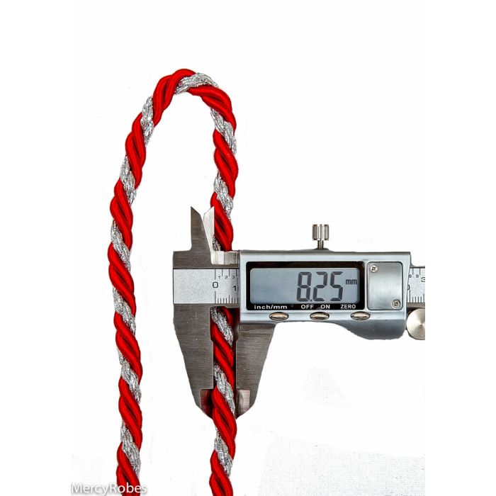 Premium Two-Tone Red/Silver Metallic Cord 03