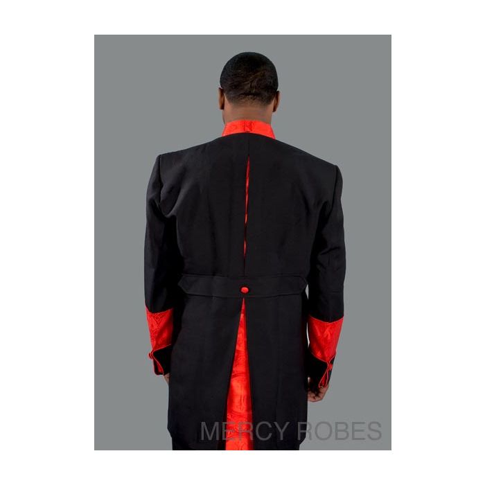 Red Elegant Black Jacket Clergy Jacket Style CJ 036 Elegant Black