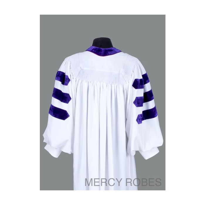 Pulpit Robe Style Ppr-750 (White/Purple)