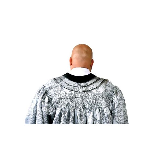 Pulpit Robe Style 05 (Silver/Black Liturgical)