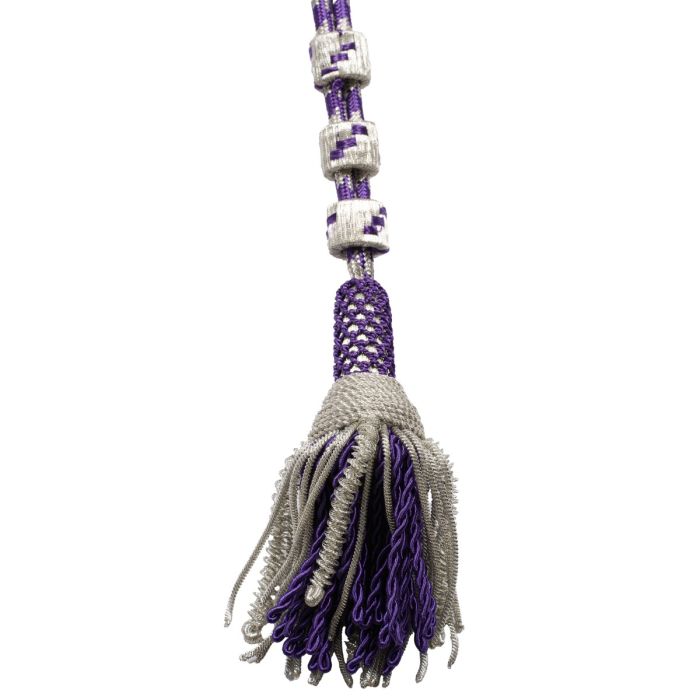 Bishop Tassel Pectoral Cord (Purple/Silver) 01