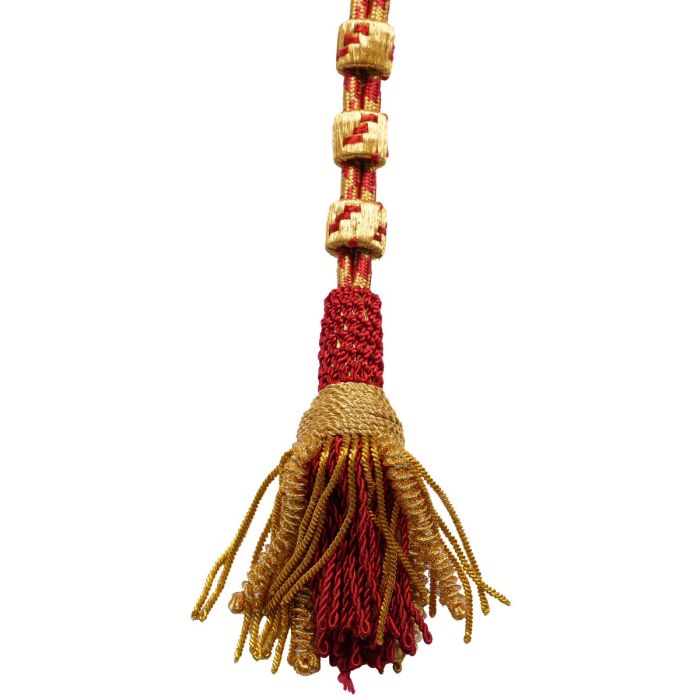 Bishop Tassel Pectoral Cord Style 01 (Red/Gold)