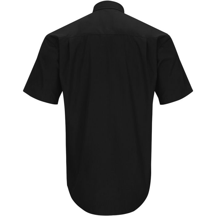 Mens Short Sleeves Tab Collar Clerical Shirt (Black) | Size: 19