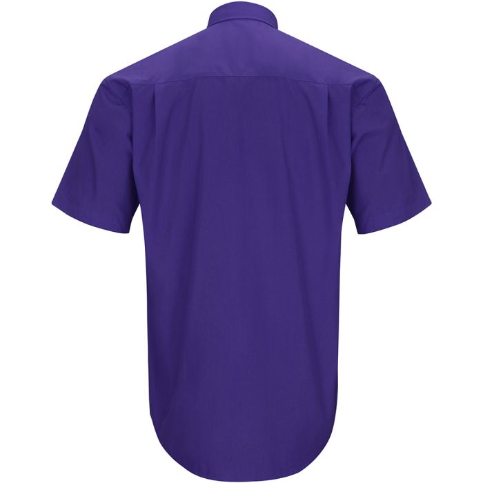 Mens Short Sleeves Tab Collar Clerical Shirt (Roman Purple)