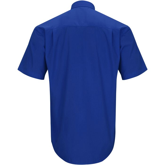 Mens Short Sleeves Tab Collar Clerical Shirt (Royal Blue)