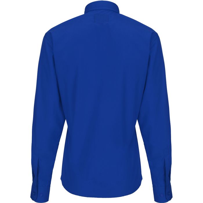 Womens Long Sleeves Tab Collar Clergy Shirt (Royal Blue)