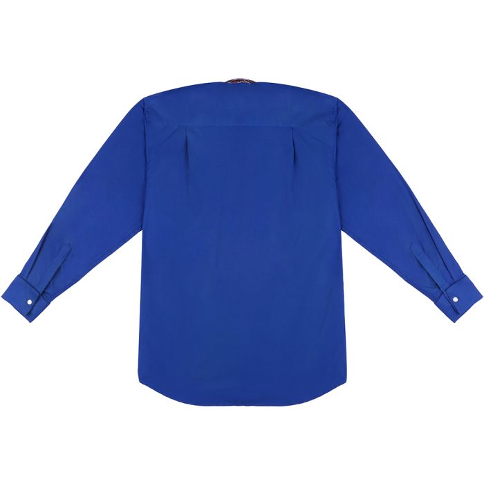 Two Tone Long Sleeve French Cuff Tab (Blue/Kente 03)