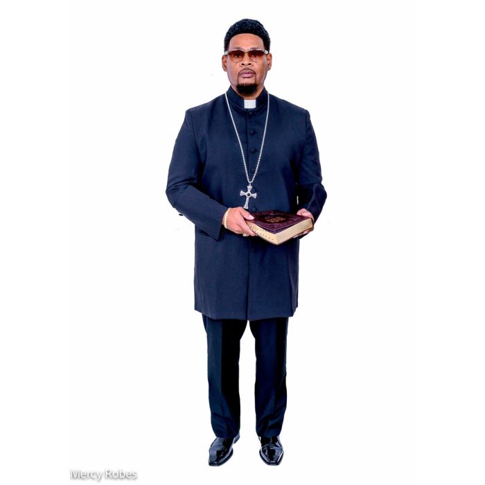 Clergy Short Robe Style Jacket Csr001 (Black)