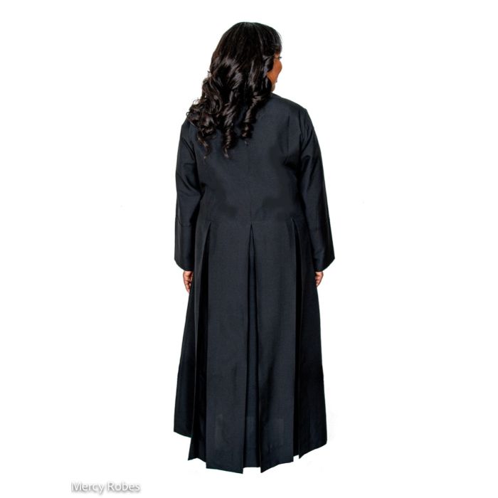 Womens Anglican Cassock Robe With Band Cincture (Black)