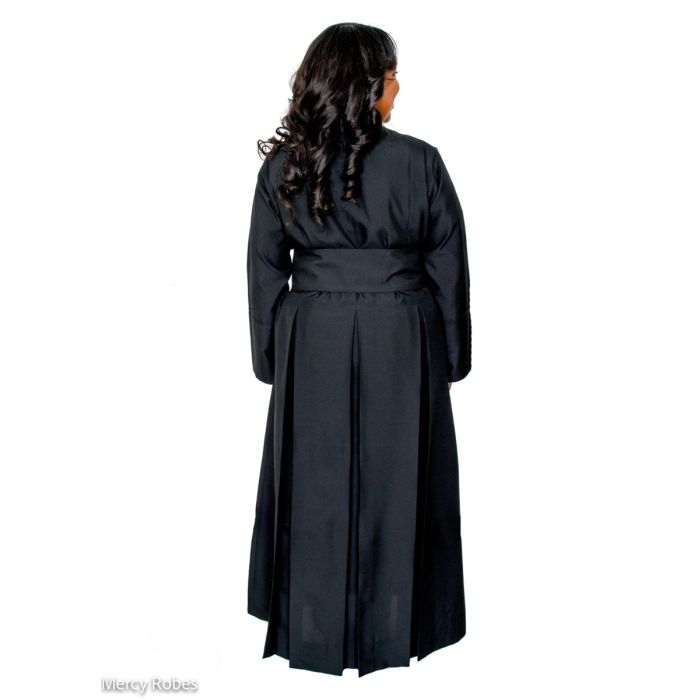 Womens Anglican Cassock Robe With Band Cincture (Black)