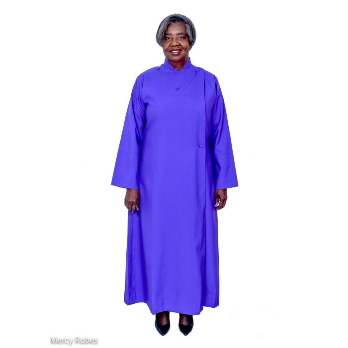 Womens Anglican Cassock Robe With Band Cincture (Roman Purple)