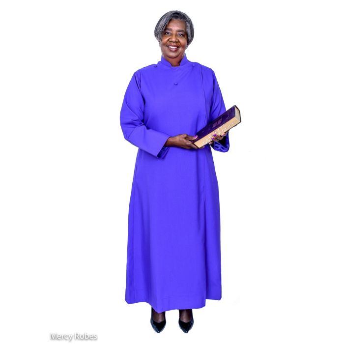 Womens Anglican Cassock Robe With Band Cincture (Roman Purple)