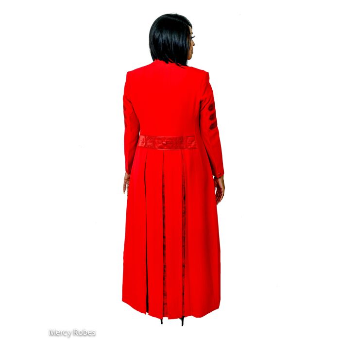Womens Robe Style Lr6000 (Red With Bars)