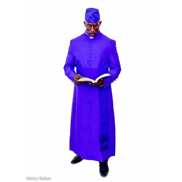 BLESSUME Catholic Cassock Prêtre Robe Longue avec Cincture Band Belt(M,Robe noire avec ceinture