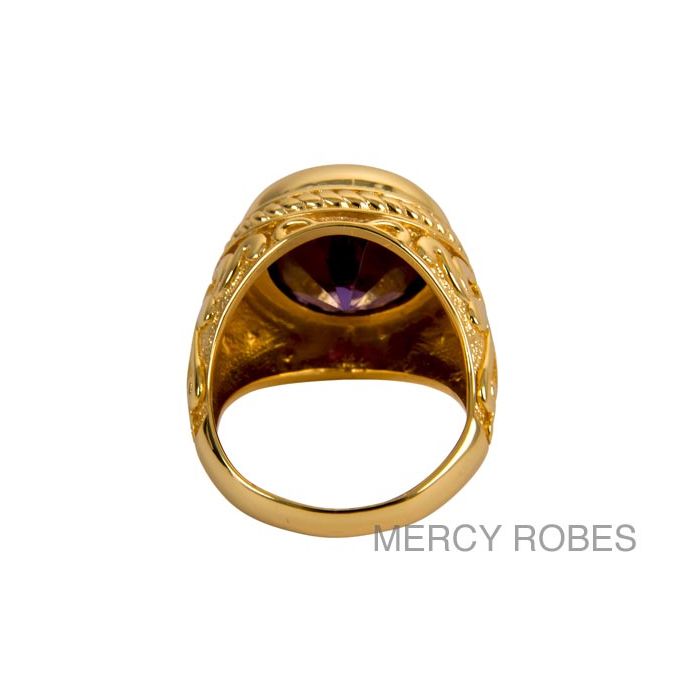 Mens Clergy Ring Style Subs386 (G-Purple)