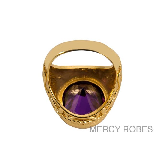 Mens Clergy Ring Style Subs386 (G-Purple)