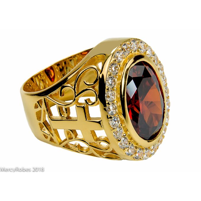 Mens Bishop/Apostle Clergy Ring Style Subs974 (G R) R2 S1