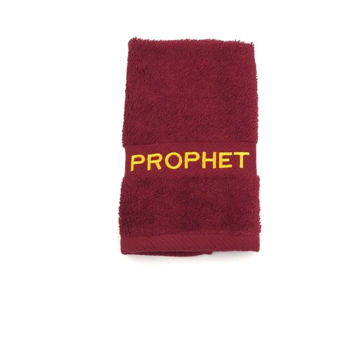 Preaching Hand Towel Prophet (Burgundy/Gold)