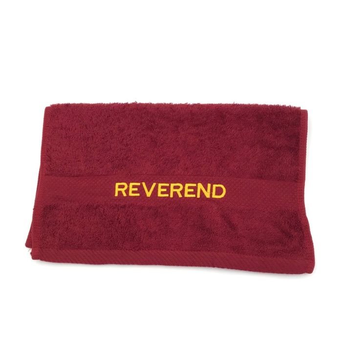 Preaching Hand Towel Reverend (Burgundy/Gold)
