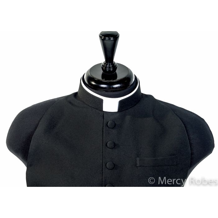Tonsure Collar Clergy Rabat (Black)