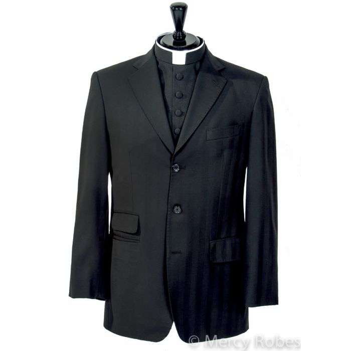 Tonsure Collar Clergy Rabat (Black)