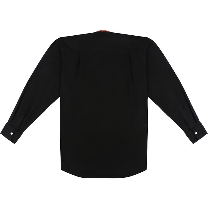 Two Tone Long Sleeve French Cuff Tab (Black/Kente 01)