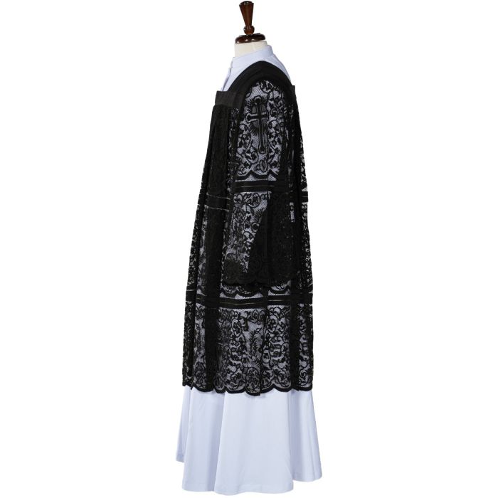 Womens Short IHS Full Lace Surplice Style SUR1027 (Black)