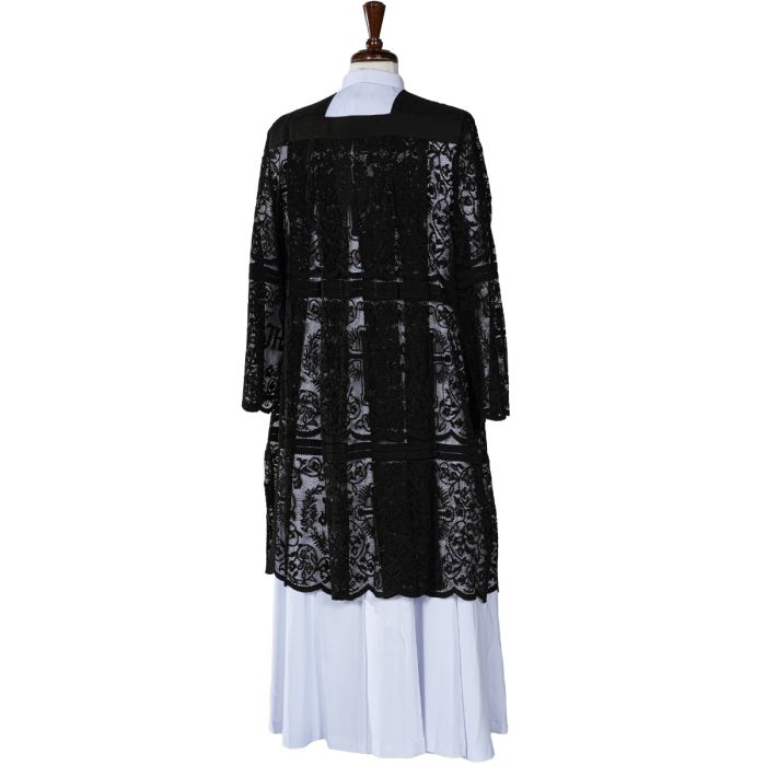 Womens Short IHS Full Lace Surplice Style SUR1027 (Black)
