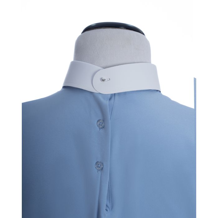 Womens Short Sleeves Clergy Blouse (Light Blue)