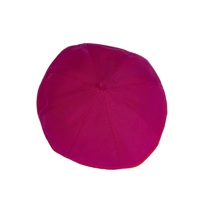 Zucchetto (Fuchsia/Red Piping)