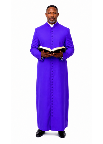 33 Button Clergy Cassock Robe (Roman Purple)